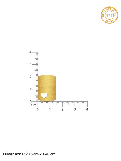 Golden Heart Aura Stud Earrings