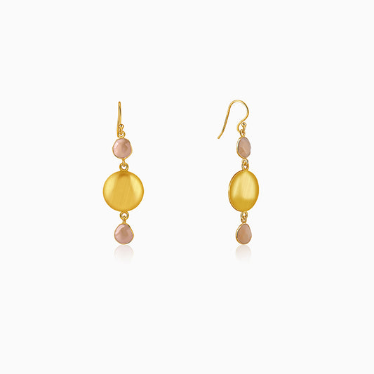 Golden Moonbeam Glow Dangler Earrings