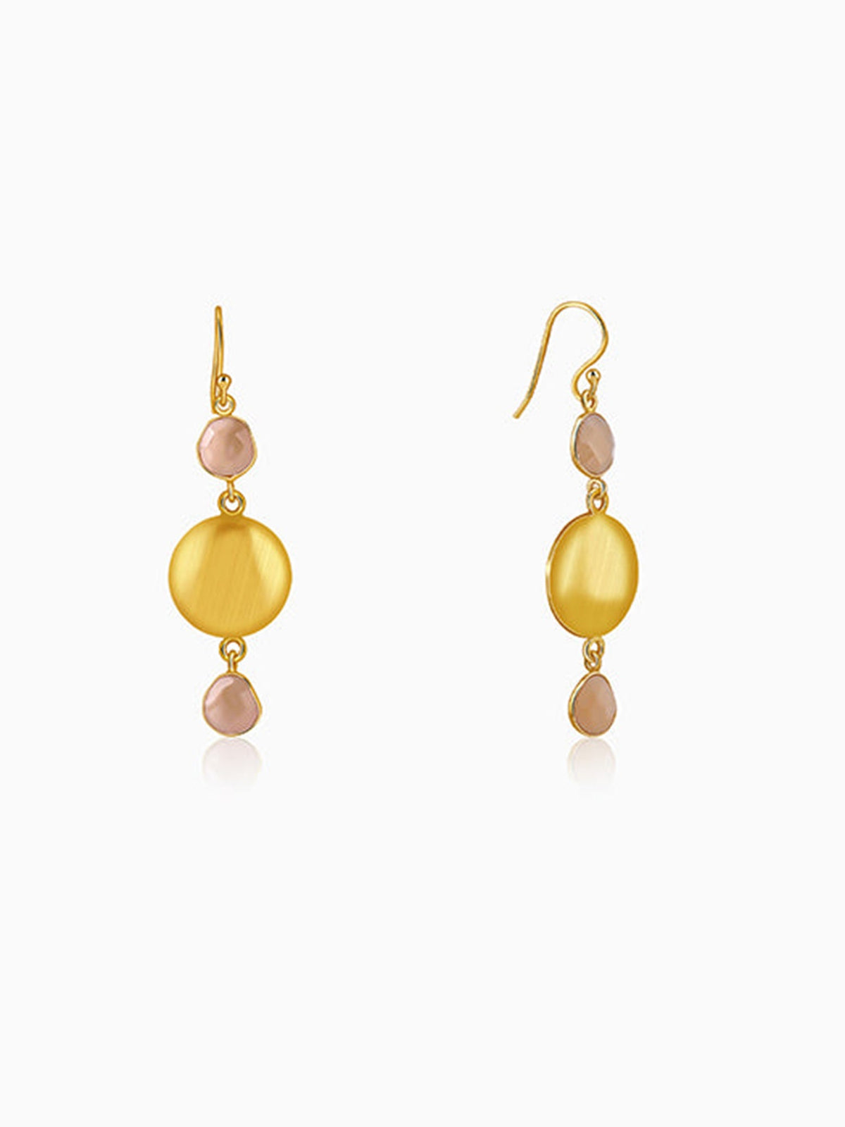 Golden Moonbeam Glow Dangler Earrings