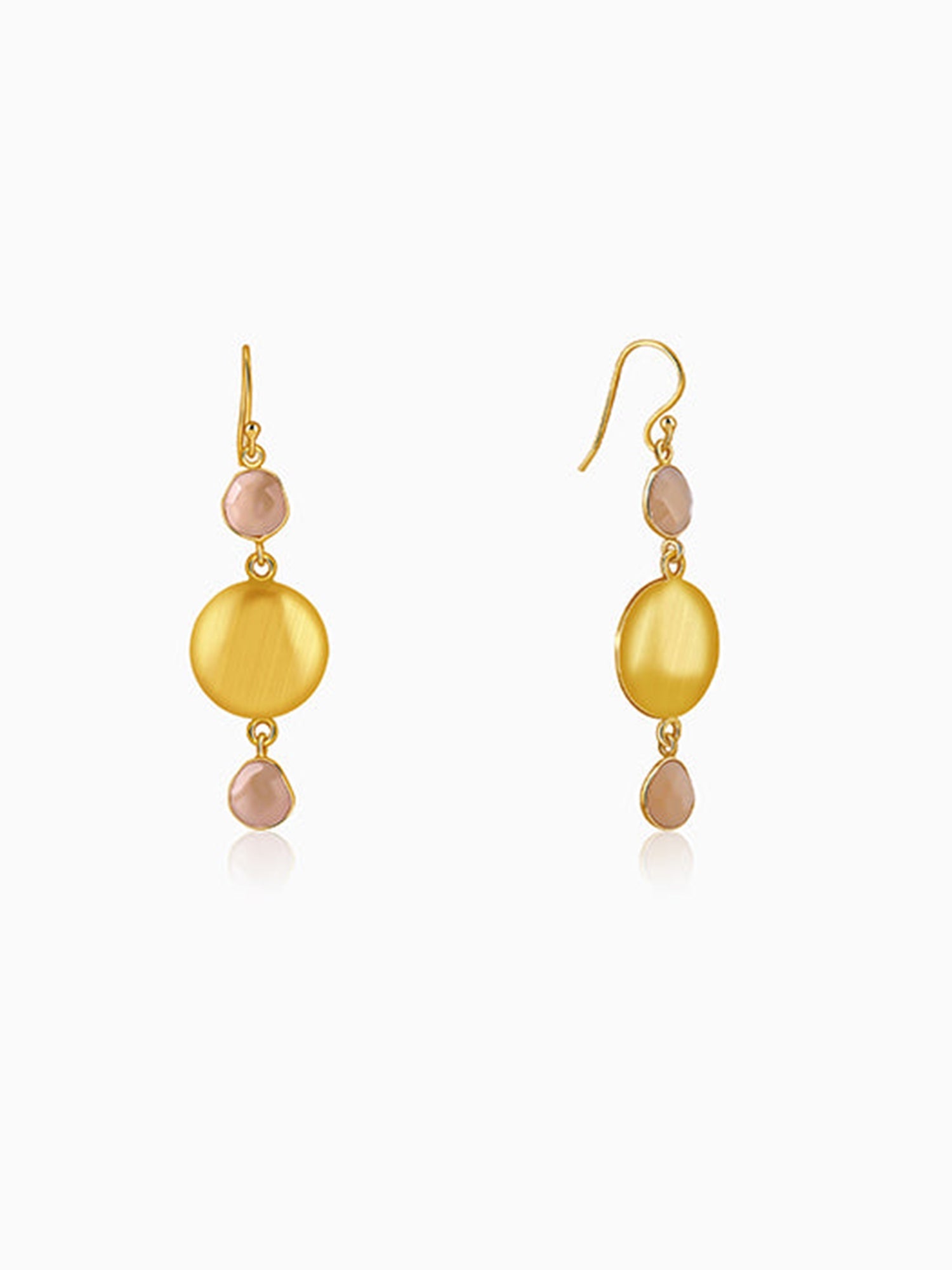 Golden Moonbeam Glow Dangler Earrings