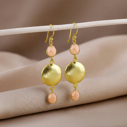 Golden Moonbeam Glow Dangler Earrings