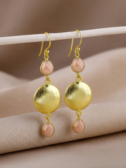 Golden Moonbeam Glow Dangler Earrings