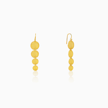 Golden Solar Cascade Dangler Earrings