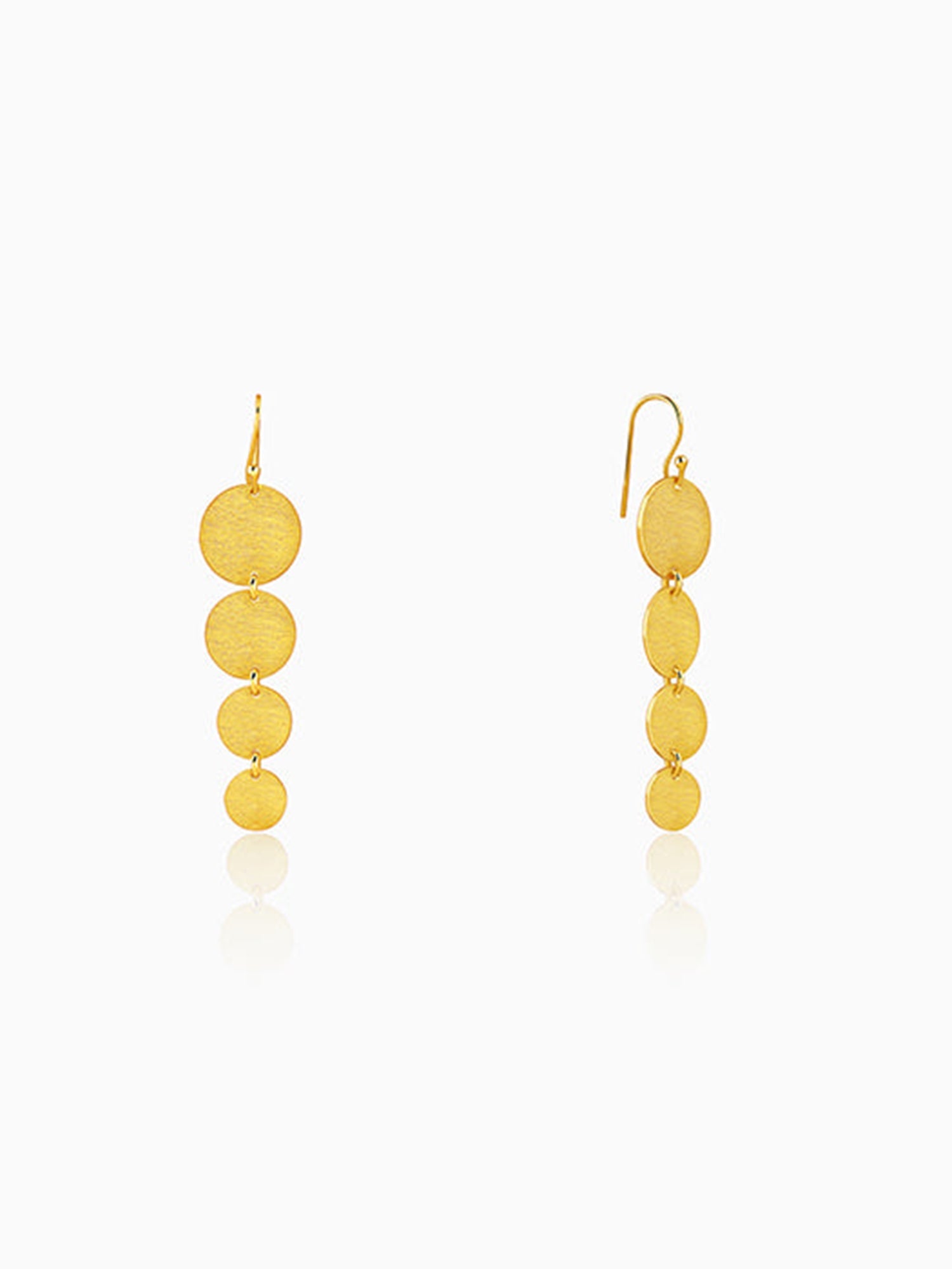 Golden Solar Cascade Dangler Earrings