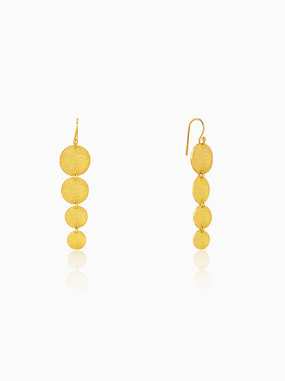Golden Solar Cascade Dangler Earrings