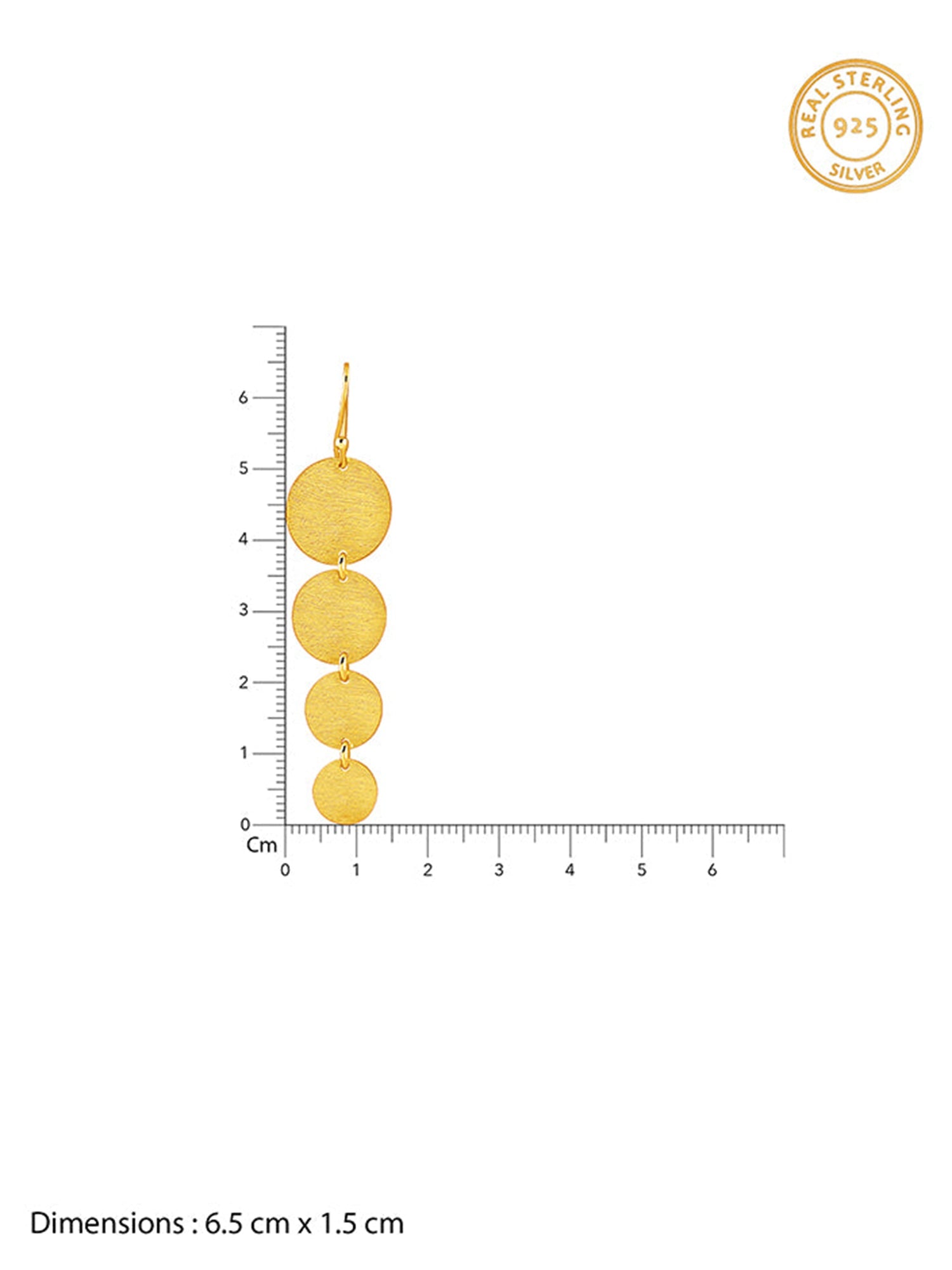 Golden Solar Cascade Dangler Earrings