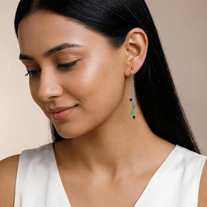 Silver Meridian Dangler Earrings