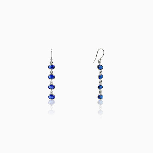 Silver Sky Glow Dangler Earrings