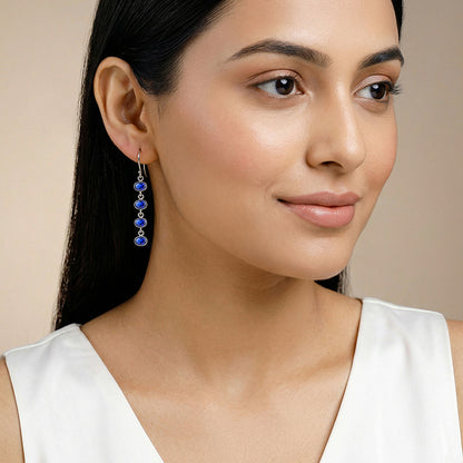 Silver Sky Glow Dangler Earrings