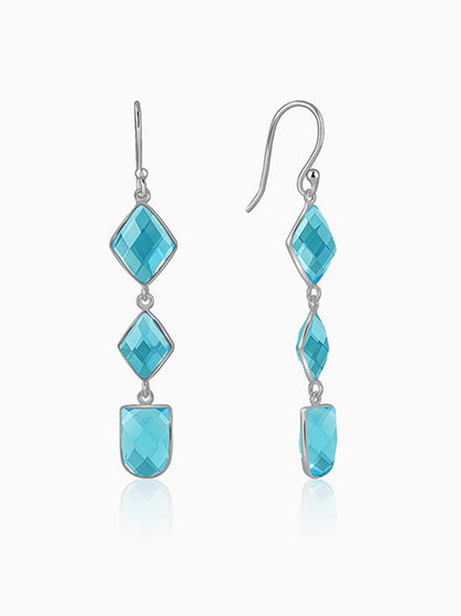 Silver Sky Drop Dangler Earrings