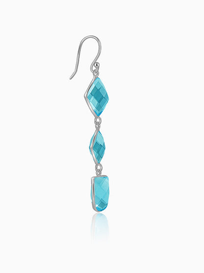 Silver Sky Drop Dangler Earrings