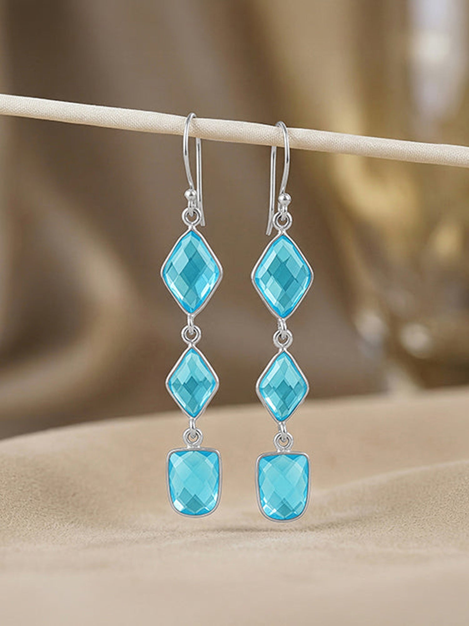 Silver Sky Drop Dangler Earrings