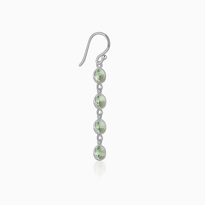 Silver Mint Drop Dangler Earrings