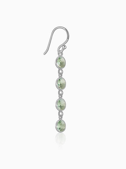 Silver Mint Drop Dangler Earrings