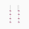 Silver Crimson Sui Dhaga Earrings