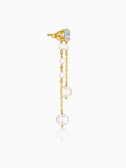 Golden Lovely Pearl Dangler Earrings