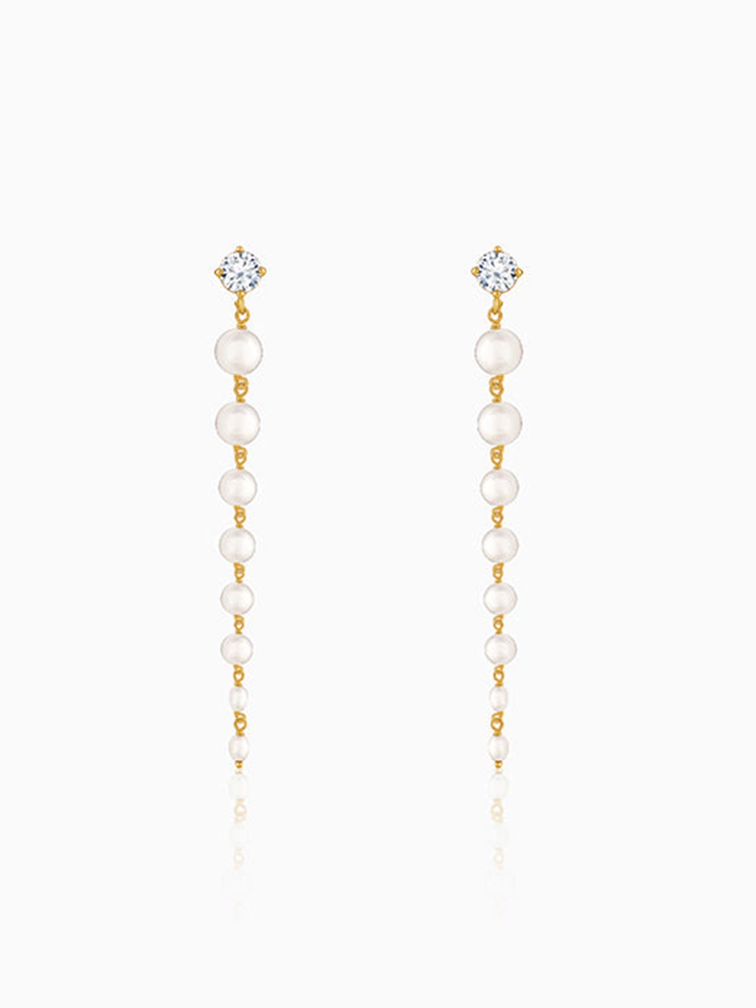 Golden Brigitte Pearl Danglers
