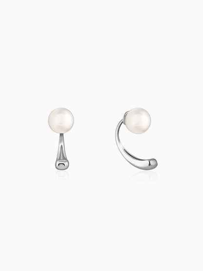 Silver Penelope Pearl Earrings