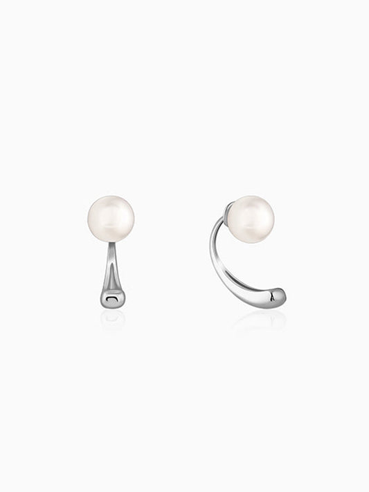 Silver Penelope Pearl Earrings