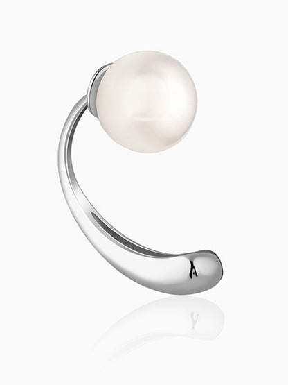 Silver Penelope Pearl Earrings