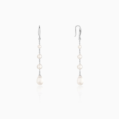 Silver Raquel Pearl Dangler Earrings