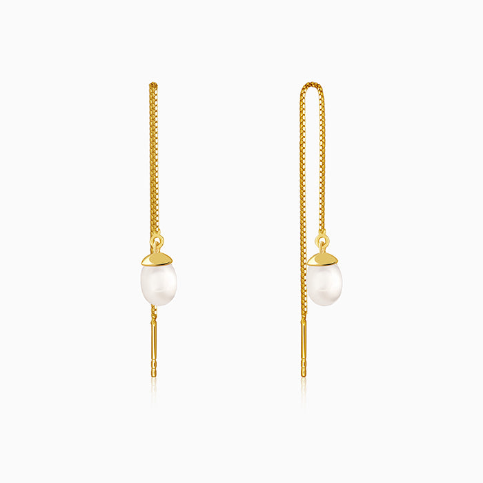 Golden Tilda Pearl Sui Dhaga Earrings