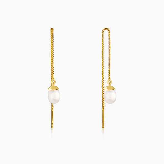 Golden Tilda Pearl Sui Dhaga Earrings