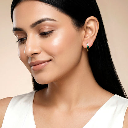 Rose Gold Elara Teardrop Hoop Earrings