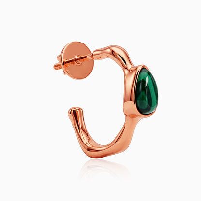 Rose Gold Elara Teardrop Hoop Earrings