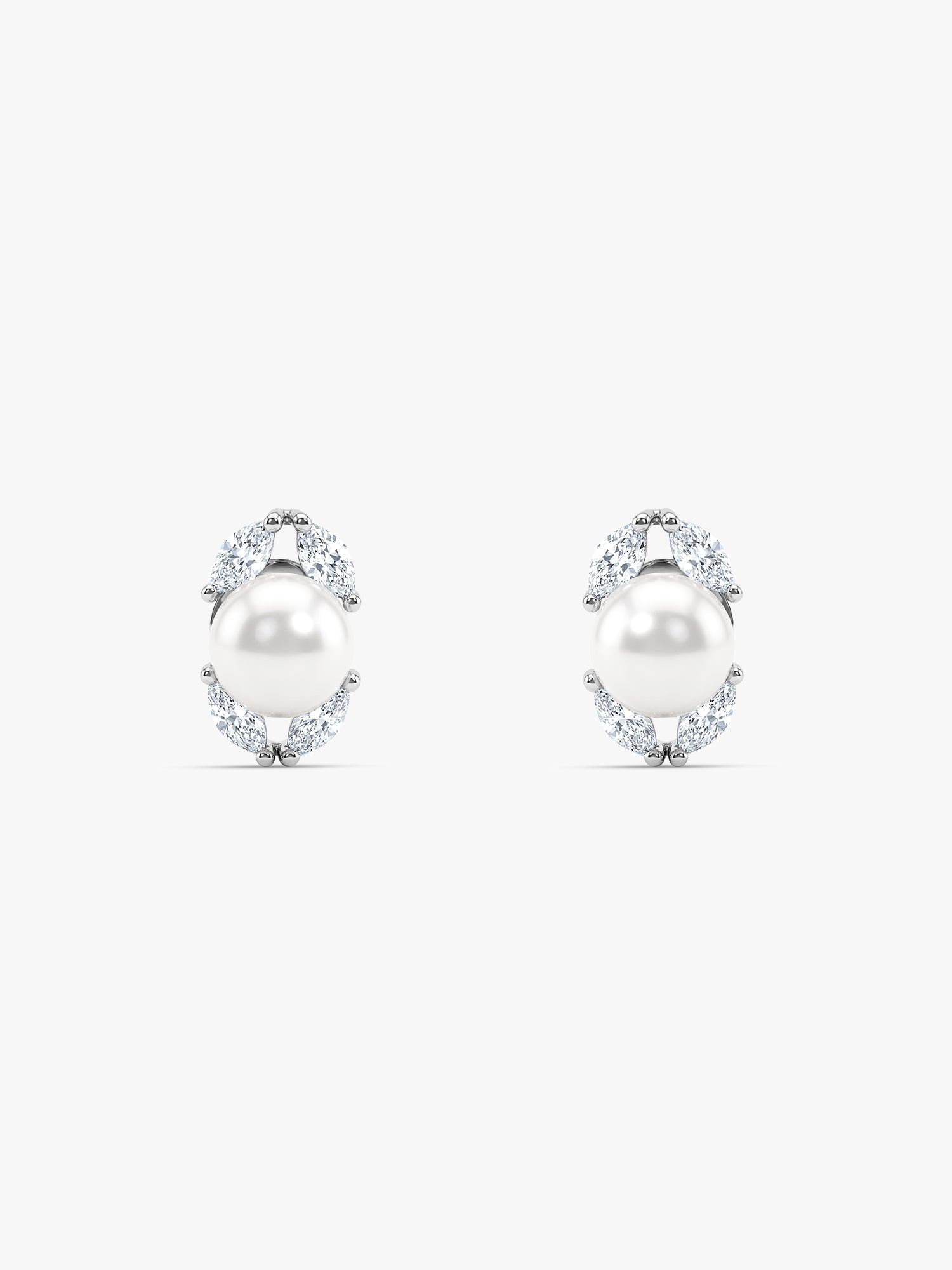 Silver Crawford Pearl Studs