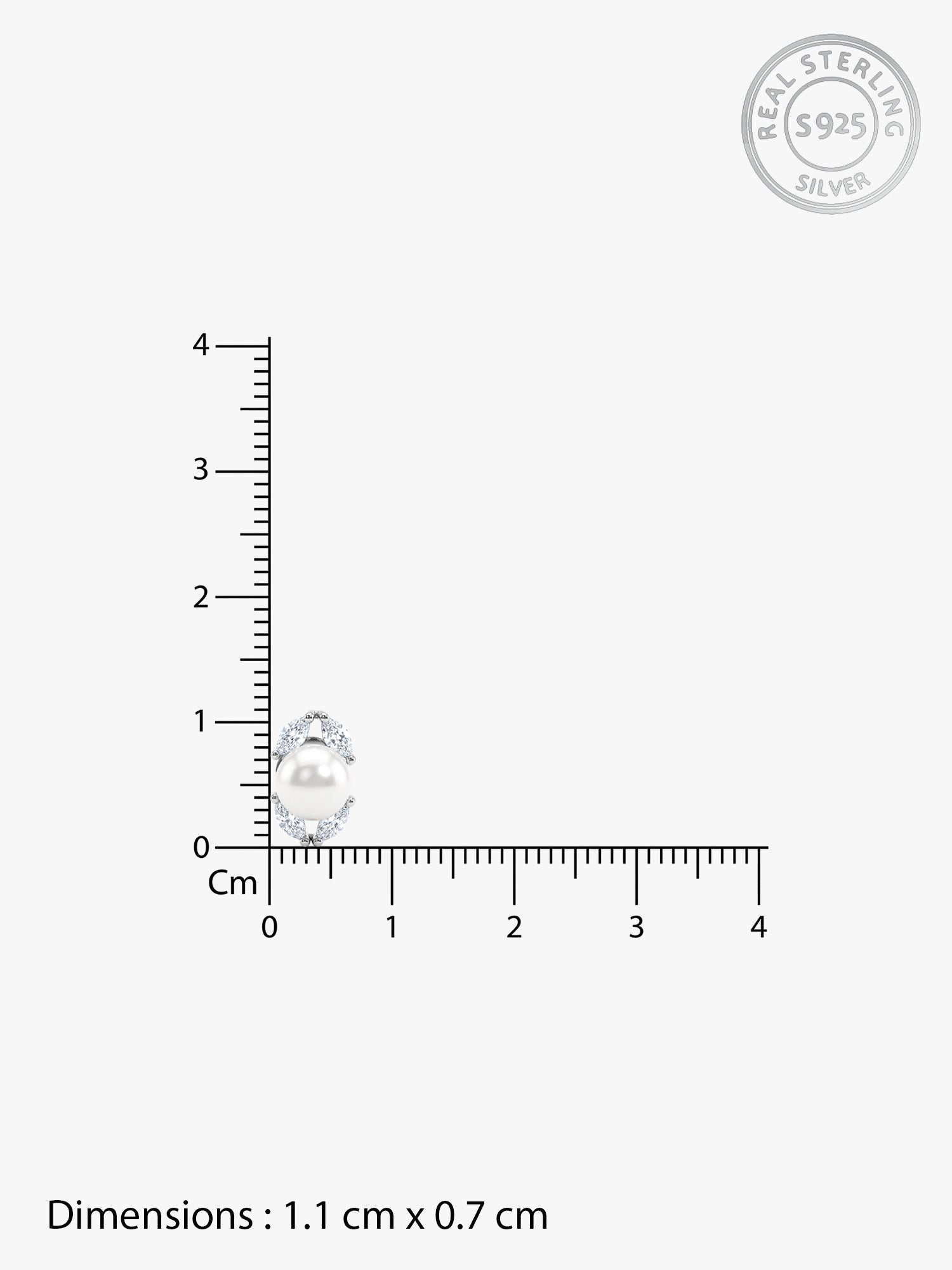 Silver Crawford Pearl Studs