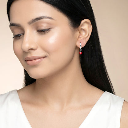 Silver Velvet Rouge Earrings