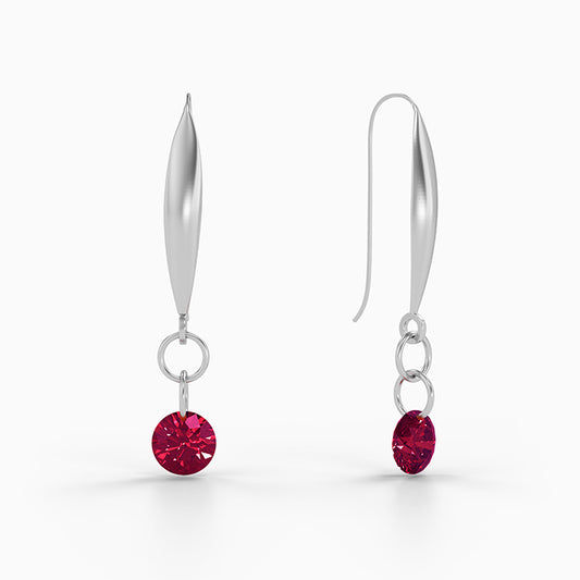 Silver Velvet Rouge Earrings
