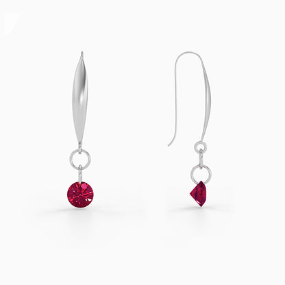 Silver Velvet Rouge Earrings