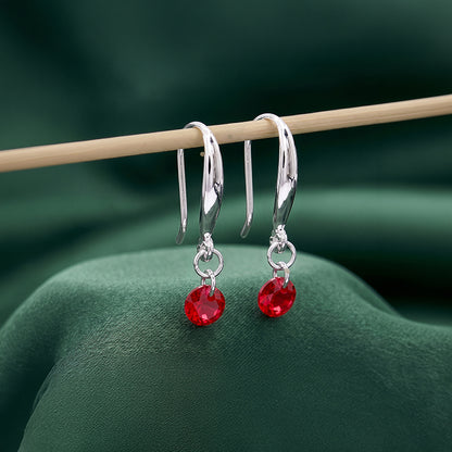 Silver Velvet Rouge Earrings