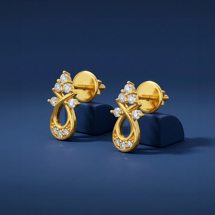 Golden Fernelle Drop Earrings
