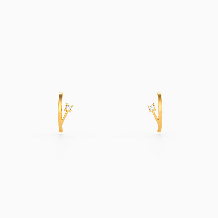 Golden Zorie Arc Earrings
