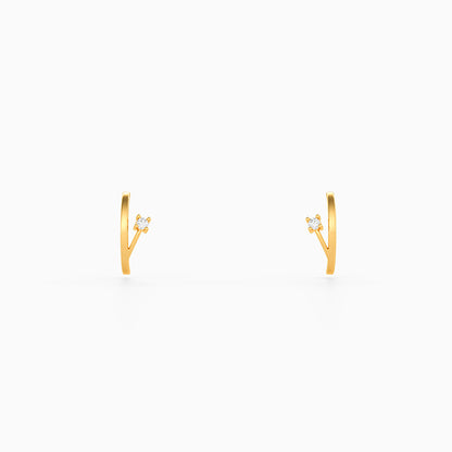 Golden Zorie Arc Earrings
