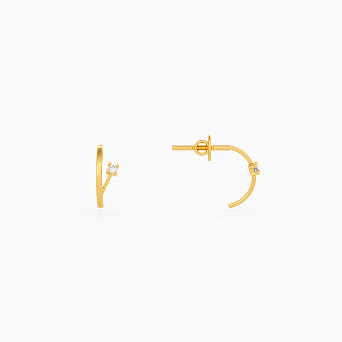 Golden Zorie Arc Earrings