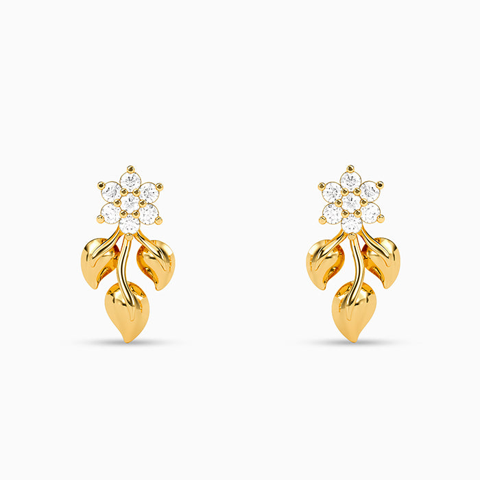 Golden Fern Glow Earrings