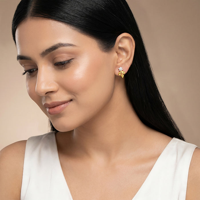 Golden Fern Glow Earrings