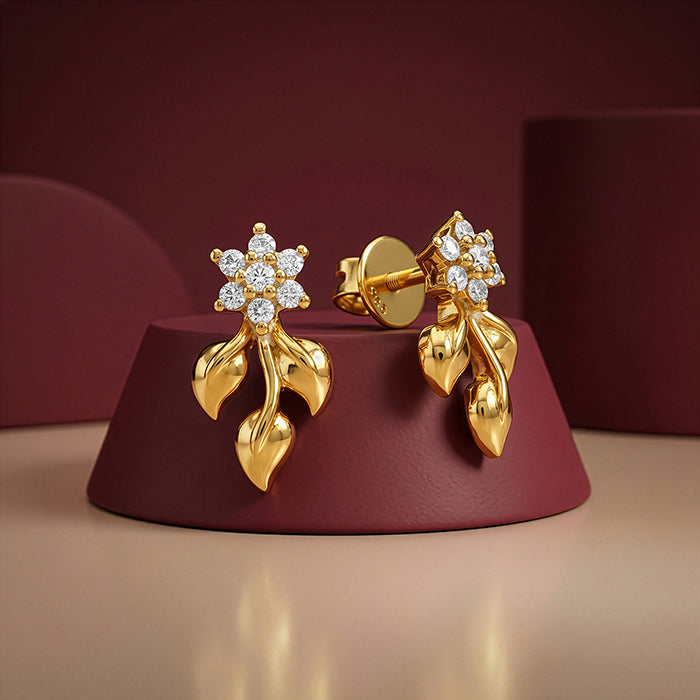Golden Fern Glow Earrings