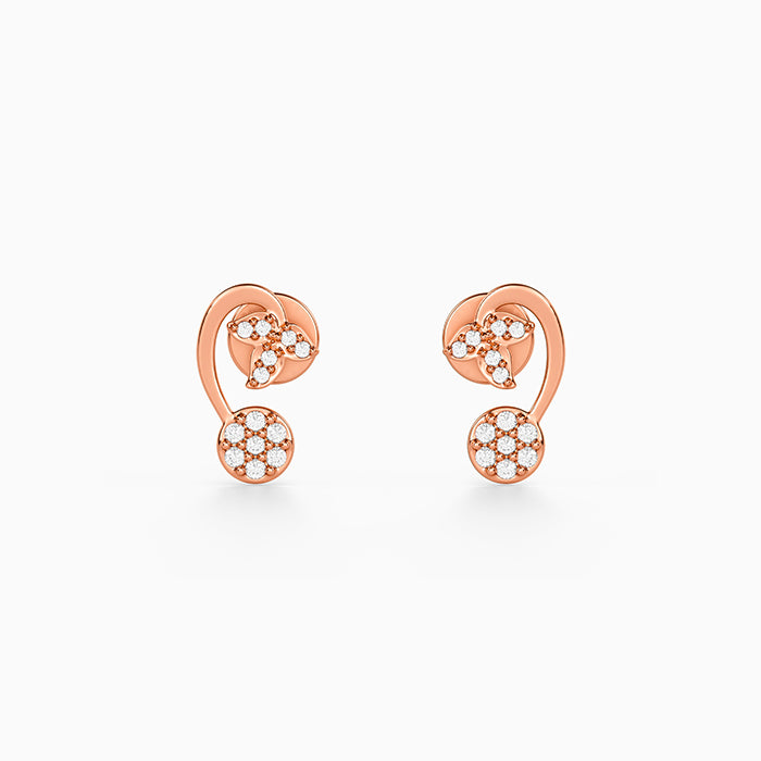 Rose Gold Serelle Stud Earrings