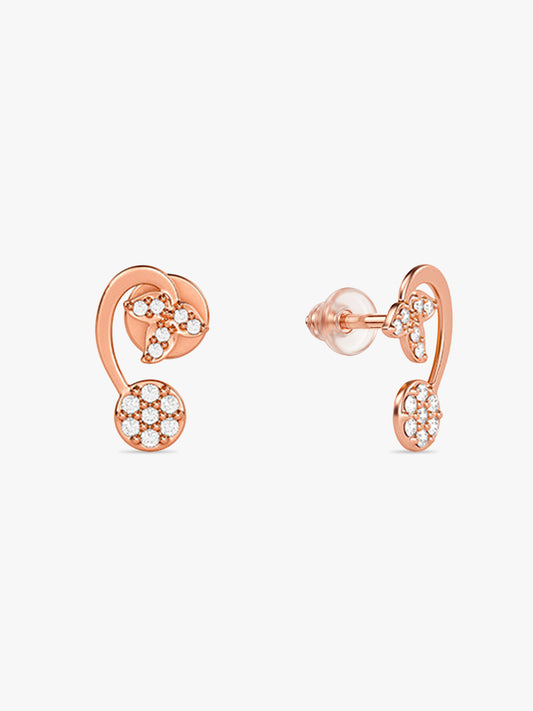 Rose Gold Serelle Stud Earrings