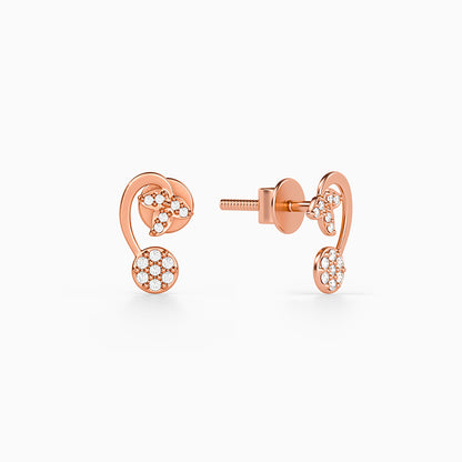 Rose Gold Serelle Stud Earrings