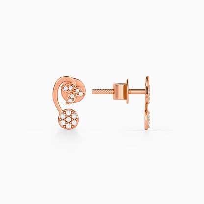 Rose Gold Serelle Stud Earrings