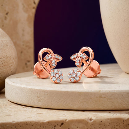 Rose Gold Serelle Stud Earrings