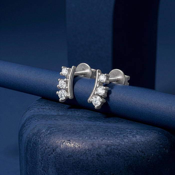 Silver Norelle Stud Earrings
