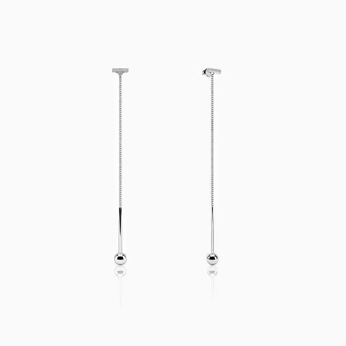Silver Whisper Shoulder Duster Earrings
