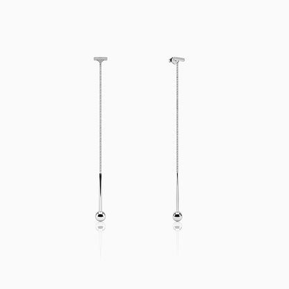 Silver Whisper Shoulder Duster Earrings
